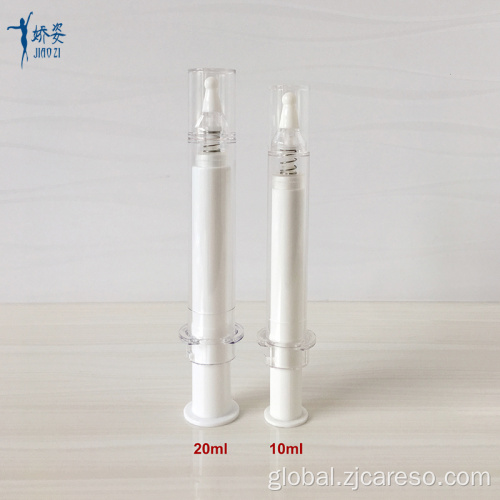 10ml White Syringe Bottle 10ml 20ml White Airless Cosmetic Syringe Bottle Manufactory